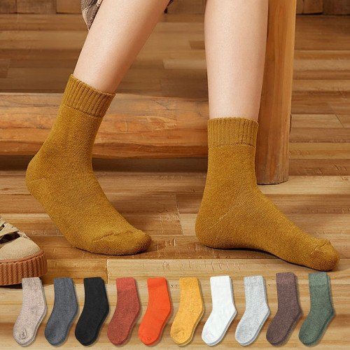 더빨강양말 도톰한 기모보온 양말 10켤레 늦가을 겨울 추운방한 양말