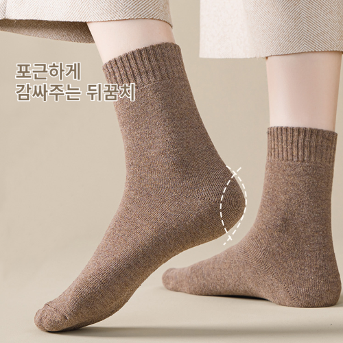 따뜻한 무압박 기모 양말 6켤레 방한 통파일 보온 발열 임산부 수면 겨울양말