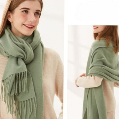 부드러운 캐시미어 머플러 따뜻한 겨울 목도리 데일리 베이직 여자 커플