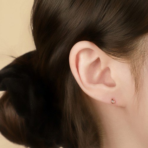 14k 미니 물방울 귀걸이 피어싱 기본 데일리 골드 레이어드