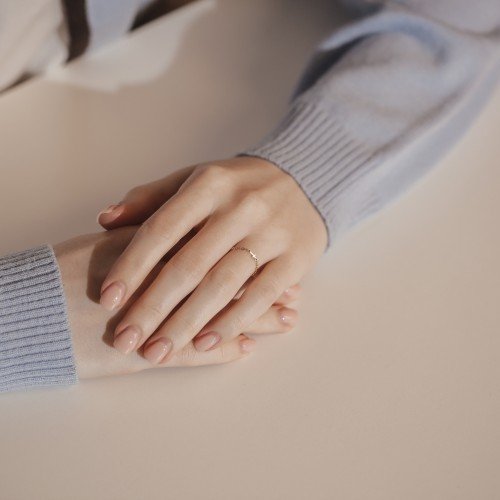 14K 십자가 묵주 금 실 반지 체인 애끼 여자 손가락 반지 기독교 천주교 성당 종교