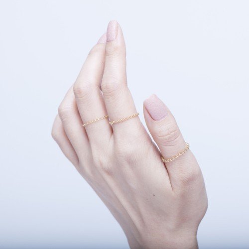 14k 18k 오링 체인 금 반지