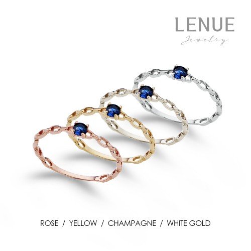 레뉴 포루투나 탄생석반지 천연석 /14K 로즈 옐로우 화이트 골드 여자친구 생일선물