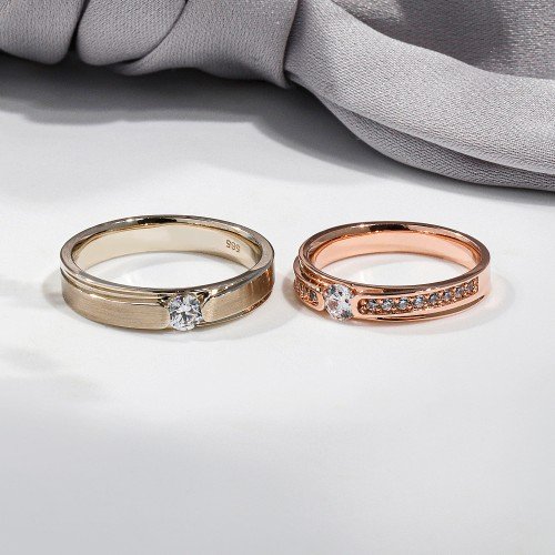 2부 다이아 커플링 랩 그로운 비마이원 웨딩 예물 반지 기념일 선물