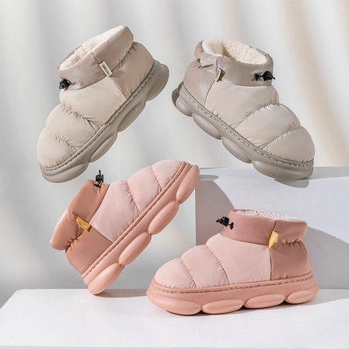 레이빌라 중목 방수 패딩 블랙 클라우드 슬리퍼 방한 사무실 겨울 양털 털슬리퍼