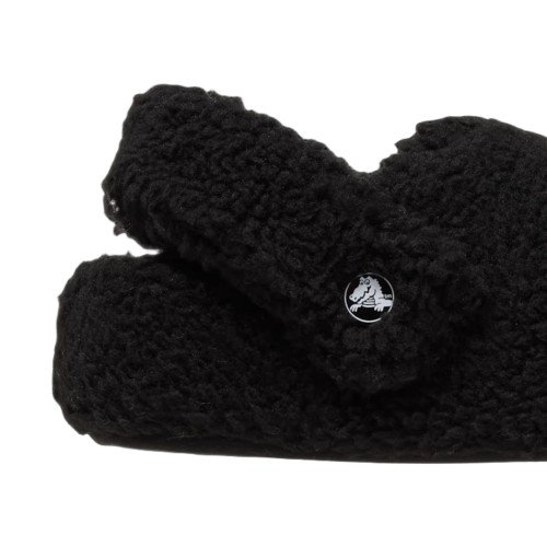 크록스 털슬리퍼 겨울 퍼 털신 털신발 퍼슈어 블랙 ks, 230