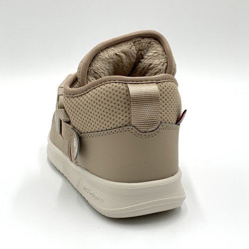 [국내매장판] 뉴발란스 키즈 패딩 부츠 어린이 방한화 아동 겨울 끈없는 찍찍이 털신 다크베이지(중목), 190