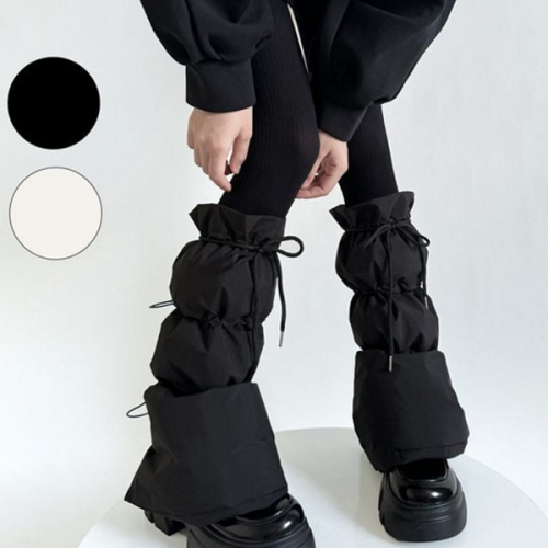 여성용 덕다운 레그 워머 아웃도어 오리털 레그 워머 패딩 발목