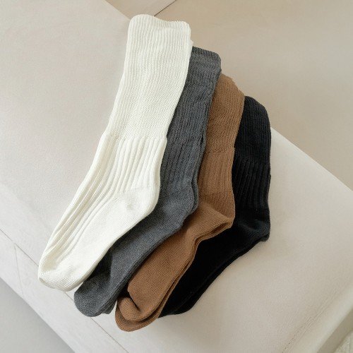 [1+1] 루즈핏 레그워머 니삭스 골지 양말 4color