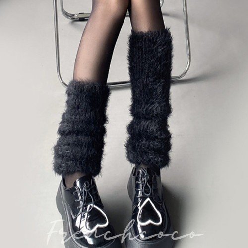 프렌치코코 앙고라 레그워머 레이어드 니트 발토시