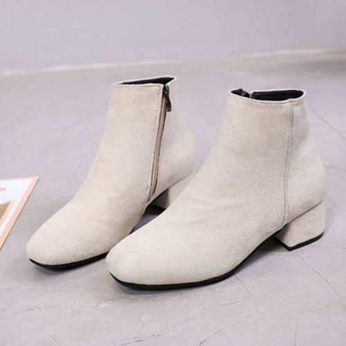 데일리 여성 앵글 부츠 지퍼 여성 스웨이드 부츠 미들