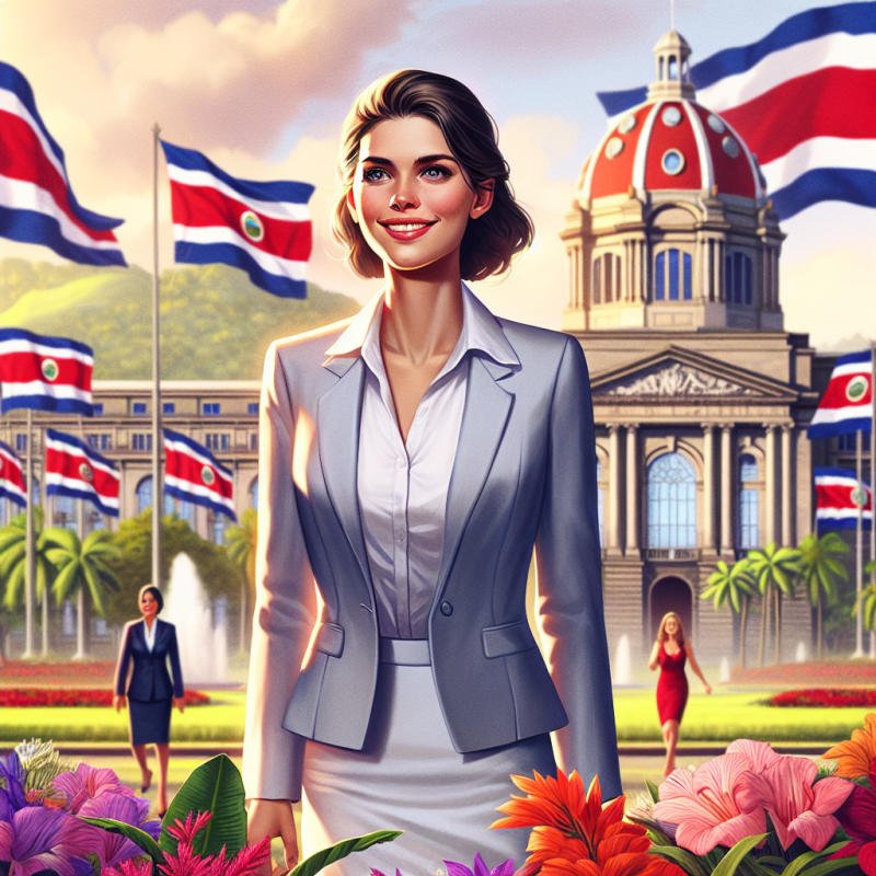 코스타리카 첫 여성 대통령 취임