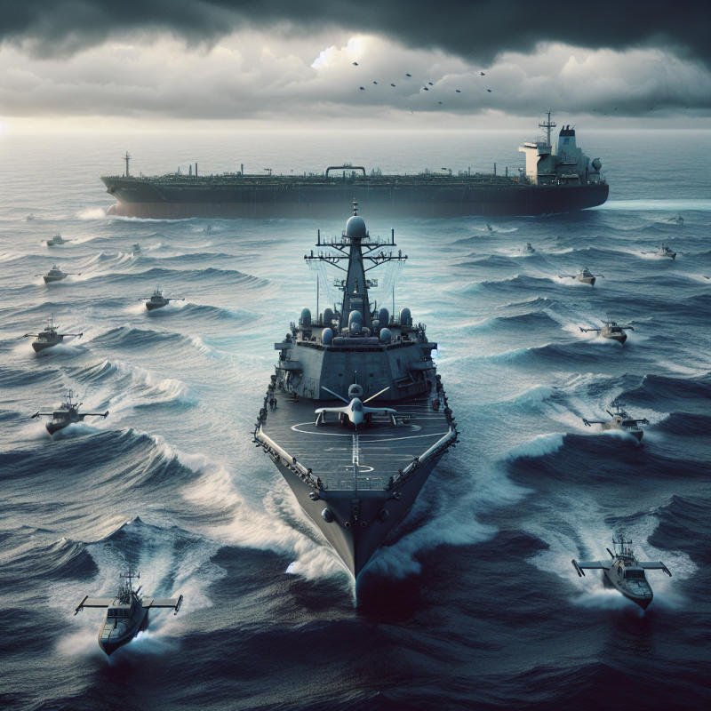 이란의 도발 항모 드론과 유조선 위협