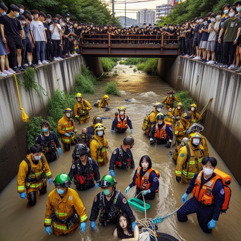 안산 배수로 20대 여성 극적 구조