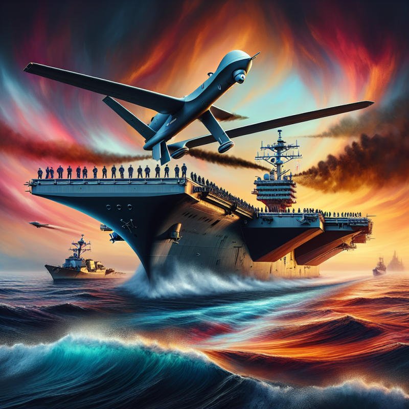 미국 항모 드론 격추로 긴장 고조