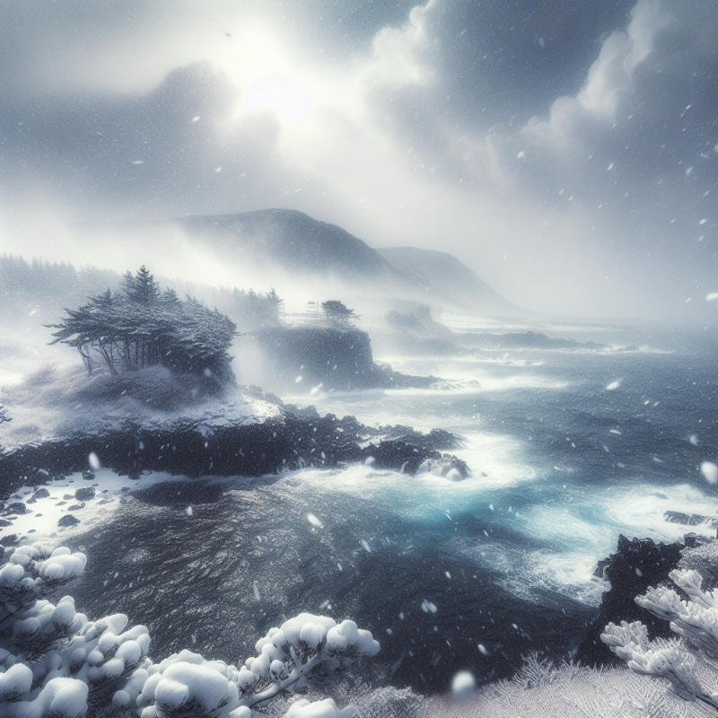 눈보라로 마비된 제주 하늘길